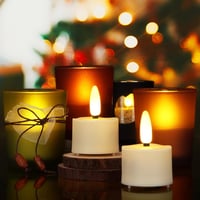 FREEPOWER 12 LED Mécses Újratölthető USB Töltőállomással Távirányító Időzítő Meleg Fehér Fény Gyertya Szett 4x5.5cm 2