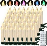 FREEPOWER 40 LED Gyertya Meleg Fehér és Színes Távirányítóval Karácsonyfa Dekoráció 1