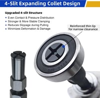 Set de extractor de rulmenți FreeTec din 12 piese pentru rulmenți interiori orbi de 8-32 mm, cu ciocan culisant și adaptoare expandabile pentru motociclete și ATV-uri 7