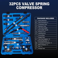 FreeTec 25 Részes Univerzális Szelepprés Összenyomó Szerszám Készlet 8-16-24mm Szelepszár Tömítés OHV OHC Motorokhoz 2