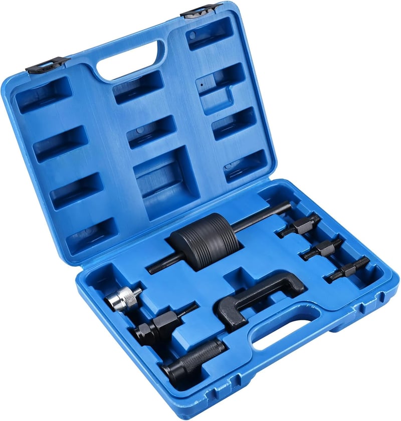 FreeTec 8 részes dízel injektor kihúzó készlet - CDI befecskendező eltávolító szerszámkészlet autószereléshez

AI: FreeTec 8 részes dízel in
