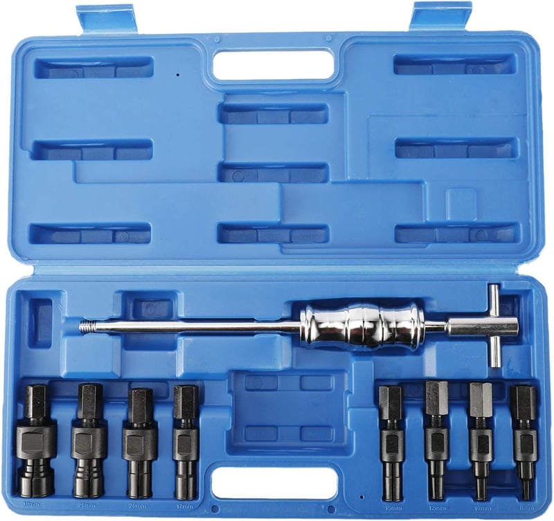 FreeTec 9 részes csapágy lehúzó készlet, csapágy eltávolító, csúszókalapács 8-32 mm