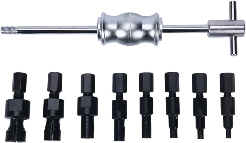 FreeTec 9 részes csapágy lehúzó készlet, csapágy eltávolító, csúszókalapács 8-32 mm