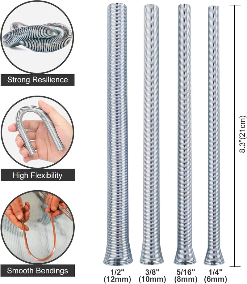 FreeTec 9 részes fékcsőperemező készlet - PVC és rézcső vágó, csőhajlító, 3-42 mm méretű csövekhez, autó fékcső javításhoz

AI: I've created