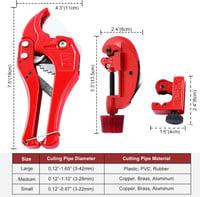FreeTec 9 részes fékcsőperemező készlet - PVC és rézcső vágó, csőhajlító, 3-42 mm méretű csövekhez, autó fékcső javításhoz

AI: I've created 5