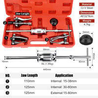 FreeTec Csapágy Kihúzó Csúszókalapáccsal 15-80mm Belső Külső Csapágy Extraktorra 2