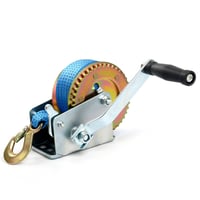FreeTec FY9210 ručno vitlo s plavom poliesterskom trakom - 453 kg, 8 m 1