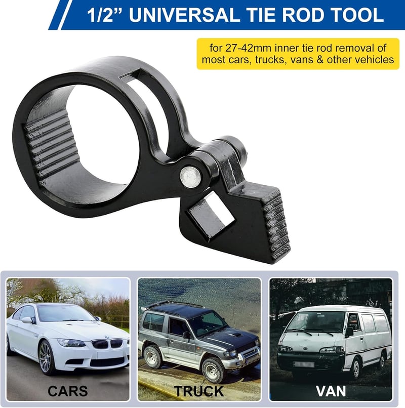 FreeTec Univerzális Kormányrudazat Szerelő Kulcs 27-42mm Axiális Csukló Szerszám Autó Teherautó Ford VW Audi Kompatibilis