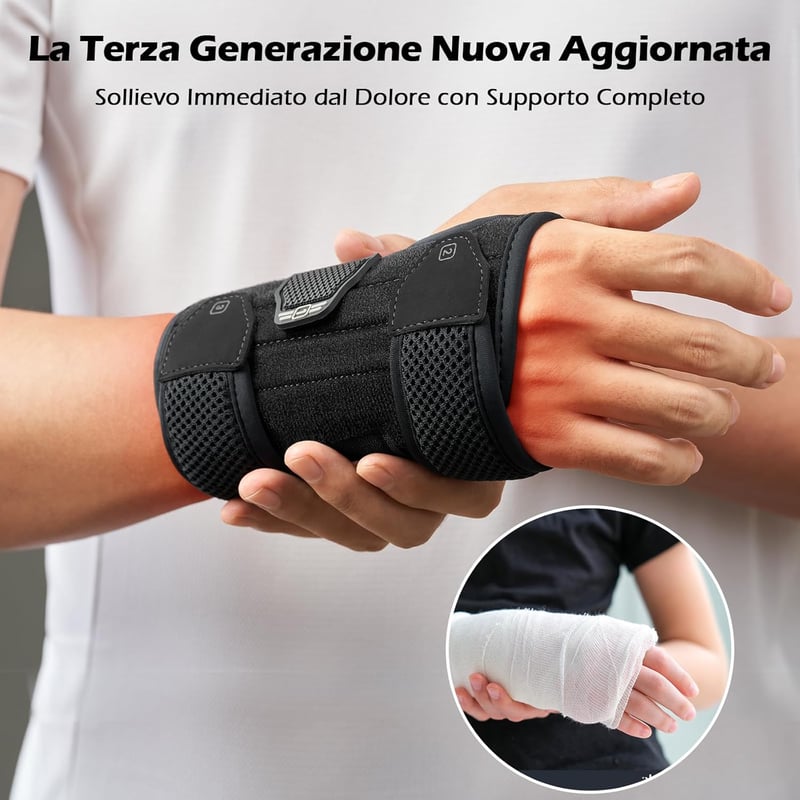 FREETOO 3 fémes sín csuklótámasz karpális alagút szindróma tendinitis artritisz fájdalomcsillapítás