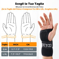 FREETOO 3 fémes sín csuklótámasz karpális alagút szindróma tendinitis artritisz fájdalomcsillapítás 6