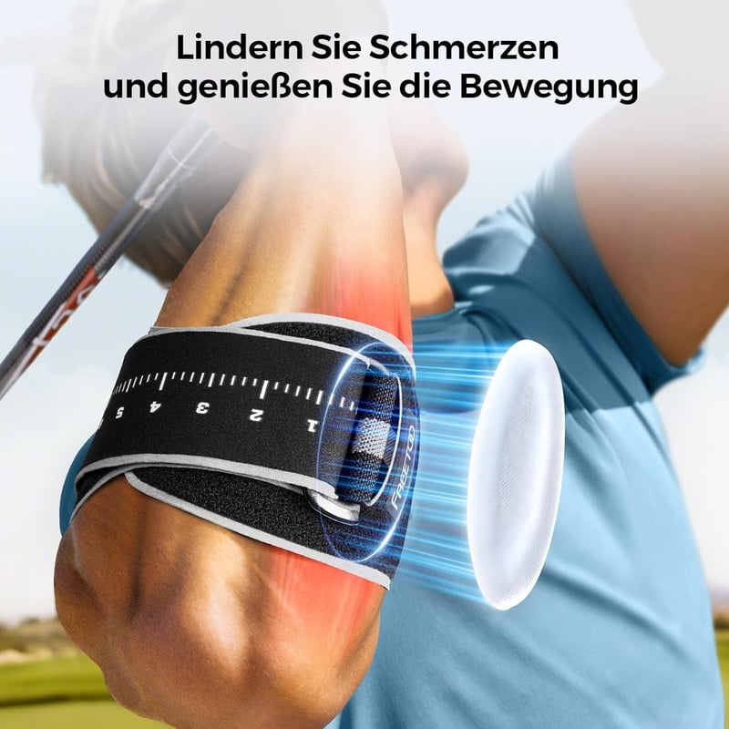 FREETOO Könnyű Könyökbandázs Teniszkönyök Golferkönyök Epicondylitis Jobb Bal Fekete