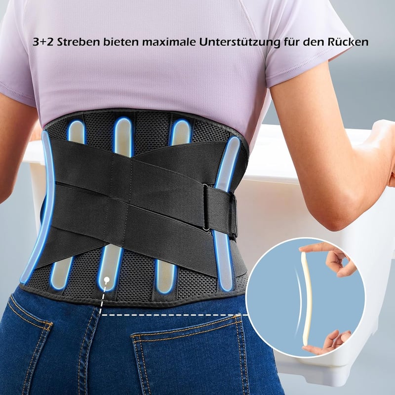FREETOO Légáteresztő Hátmaszk 5 Merevítővel Férfiaknak és Nőknek