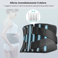 FREETOO Lumbális Támogatás Hátpánt 7 Merevítővel L-es Méret  2