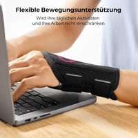 FREETOO Rugalmas Csuklótámasz Csukló Fájdalomra, Légáteresztő Kéztámogatás Alagút Szindrómához 4