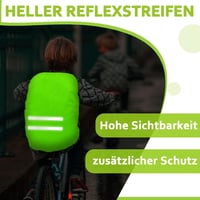 Frelaxy Hátizsák Esővédő Fényvisszaverő Csíkokkal (25-35L) - Vízálló Neon Sárga Hátizsákhuzat Túrázáshoz, Iskolába 3