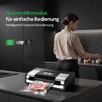 Fresko Automata Vákuumfóliázó 18L/min Turbó Szívóerővel - Egyetlen Gombos Működés, Rozsdamentes Acél, 2 Fóliatekerccsel, Folyadékérzékelővel - Silver 5