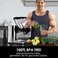 Fretta hidegprés gyümölcslé készítő, lassú préselt juice extractor, 200W, ezüst 2
