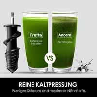 Fretta hidegprés gyümölcslé készítő, lassú préselt juice extractor, 200W, ezüst 7