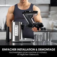 Fretta hidegprés gyümölcslé készítő, lassú préselt juice extractor, 200W, ezüst 6