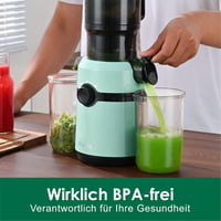 Fretta Lassú Gyümölcscentrifuga 200W, 108mm Betöltőnyílás, BPA-Mentes Tritan, Kék 4