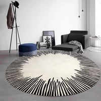 Freyamy 160 cm kerek szőnyeg geometrikus mintás puha mosható szőnyeg 3
