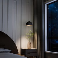 FRIDEKO HOME Félkör Ipari Mennyezeti Lámpa 30cm Fekete E27 Vintage Függőlámpa 4