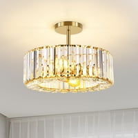 FRIDEKO HOME Modern Kristály Mennyezeti Lámpa 4 Izzós 37cm Arany Csillár 1