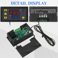 Frienda W3230 LCD digitális termosztát 12V 20A hőmérséklet szabályozó -50-110°C szenzorral 2db 2