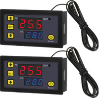 Frienda W3230 LCD digitális termosztát 12V 20A hőmérséklet szabályozó -50-110°C szenzorral 2db 1