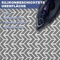 Frilodge navlaka za dasku za glačanje 120x40 cm, s debelom podstavom, elastičnim rubom i čičak trakom, za daske veličine 125x45 cm, sivi Chevron uzorak 2
