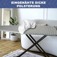 Frilodge navlaka za dasku za glačanje 120x40 cm, s debelom podstavom, elastičnim rubom i čičak trakom, za daske veličine 125x45 cm, sivi Chevron uzorak 3
