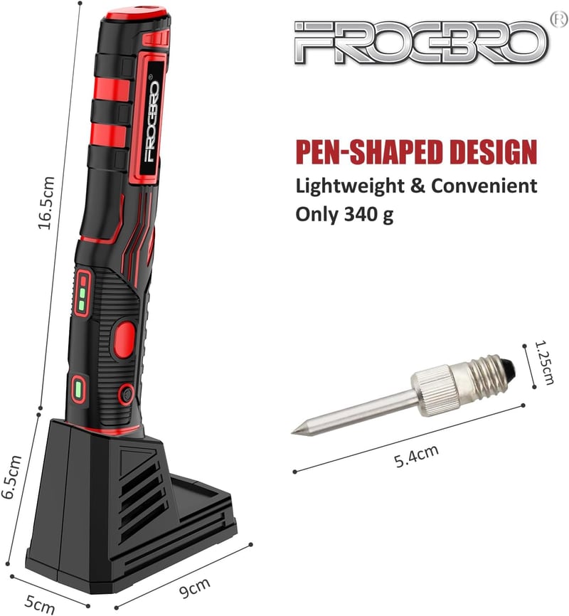 FrogBro LD006A-Pro 11W Hordozható Akkumulátoros Forrasztópáka 2500mAh 520°C