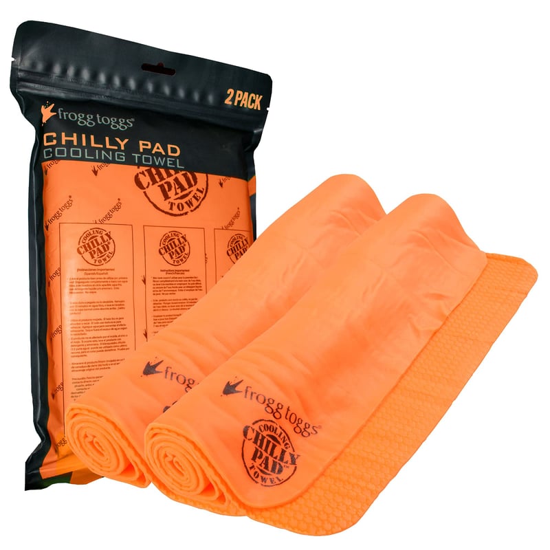 Prosop răcoritor frogg toggs Chilly Pad, portocaliu, 2 buc, 84x33 cm, prosop răcoritor sport unisex pentru adulți