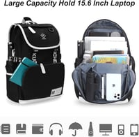 FRONET Iskolatáska Fiúknak Lányoknak Vízálló Laptop Rekesz Ceruzatartó 3