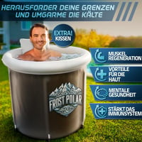 Frost Polar Ice Bath regeneračná vaňa na ľadový kúpeľ, 350 litrov, 80x85 cm, s hliníkovými stojanmi, vankúšom, vodotesnou úložnou taškou a náhradnými náplňami 3