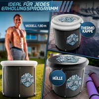 Frost Polar Ice Bath regeneračná vaňa na ľadový kúpeľ, 350 litrov, 80x85 cm, s hliníkovými stojanmi, vankúšom, vodotesnou úložnou taškou a náhradnými náplňami 7