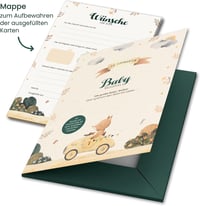 FRUITPRINTS 20 db Baby Shower Játék Kártya, Kitöltős Tippelő Lapok Fiúknak és Lányoknak 4