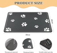 Fsahiuf Kutyatál Alátét 50x30cm Nedvszívó Csúszásmentes Macska Etetőtál Mat 2