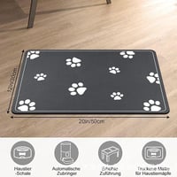 Fsahiuf Kutyatál Alátét 50x30cm Nedvszívó Csúszásmentes Macska Etetőtál Mat 3