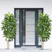 FSOHOI 180cm Műanyag Dracaena Fa Fehér Kaspóval Trópusi Dekoráció Lakásba - 22.9 cm, 1, White Tall Planter 8