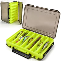 FTISSLY obojstranný rybársky box na nástrahy so 14 priehradkami, s rukoväťou, 27x19x4,5 cm, organizér na nástrahy a háčiky, box na prívlačové príslušenstvo 1