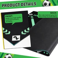 FTJKGH Futball Edzőszőnyeg - Csúszásmentes Labdakontroll Tréningpad 90x60 cm - Ütéselnyelő Fekete Edzőalap Focistáknak 5