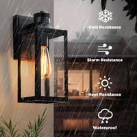 FTL kültéri fali lámpa mozgásérzékelővel 3 fényüzemmóddal, E27 foglalattal, max 60 W, IP44, matt fekete, üveg búrákkal 7
