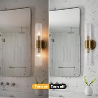 FTL Vintage Fali Lámpa 2 Izzós Arany Ribizli Üveggel E14 Loft Stílusú Falilámpa 4