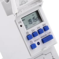 FTVOGUE Digitális Időkapcsoló 220V Programozható 7 Napos LCD Kijelzős DIN Sínre Szerelhető Relé Kapcsoló Fekete 7