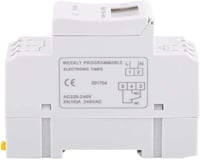 FTVOGUE Digitális Időkapcsoló 220V Programozható 7 Napos LCD Kijelzős DIN Sínre Szerelhető Relé Kapcsoló Fekete 4