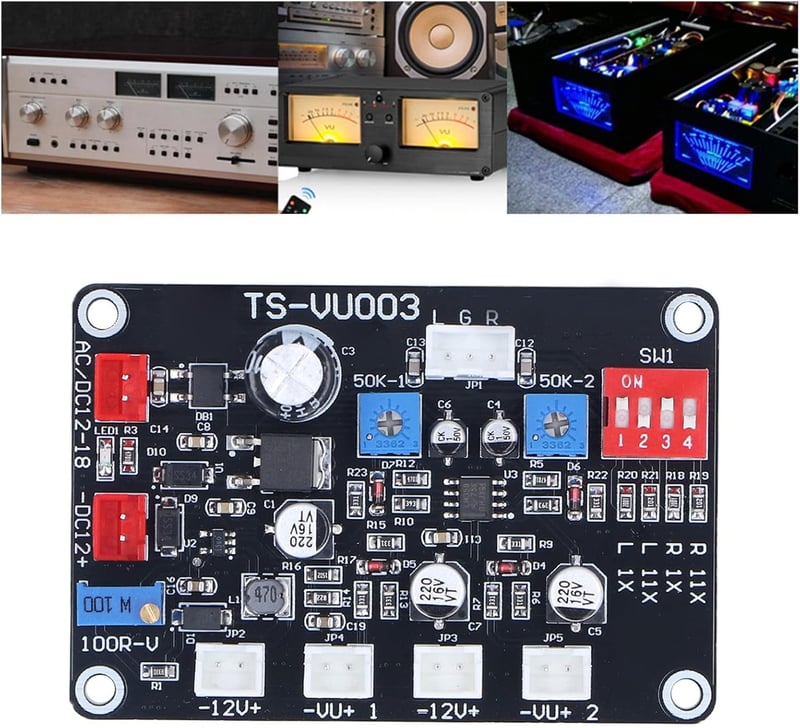 FTVOGUE VU Méter Meghajtó Panel - DB Audio Szint Erősítő Háttérvilágítás Modul DIY Otthoni Autós Hangrendszer Átalakításhoz