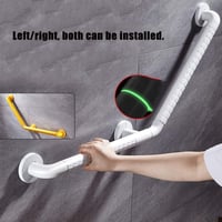 Mâner de sprijin unghiular FuAo 135° pentru vârstnici și persoane cu dizabilități – Bară de siguranță din oțel inoxidabil și PVC pentru baie și toaletă, 40x40 cm 3