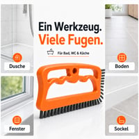 Perie pentru rosturi Fuginator - pentru curățarea rosturilor dintre plăcile de faianță și gresie din baie, toaletă și bucătărie - perie pentru curățarea suprafețelor de perete și pardoseală 5