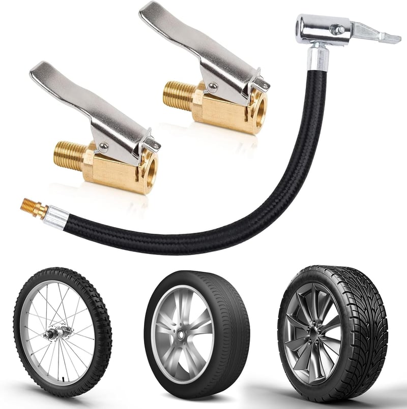 FUKPO Szelep Hosszabbító Autó Pumpa Adapter Kompresszor Tömlő 24cm